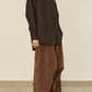 i'm here : " CUT OFF " SHIRT : / BROWN
