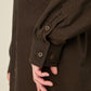 i'm here : " CUT OFF " SHIRT : / BROWN