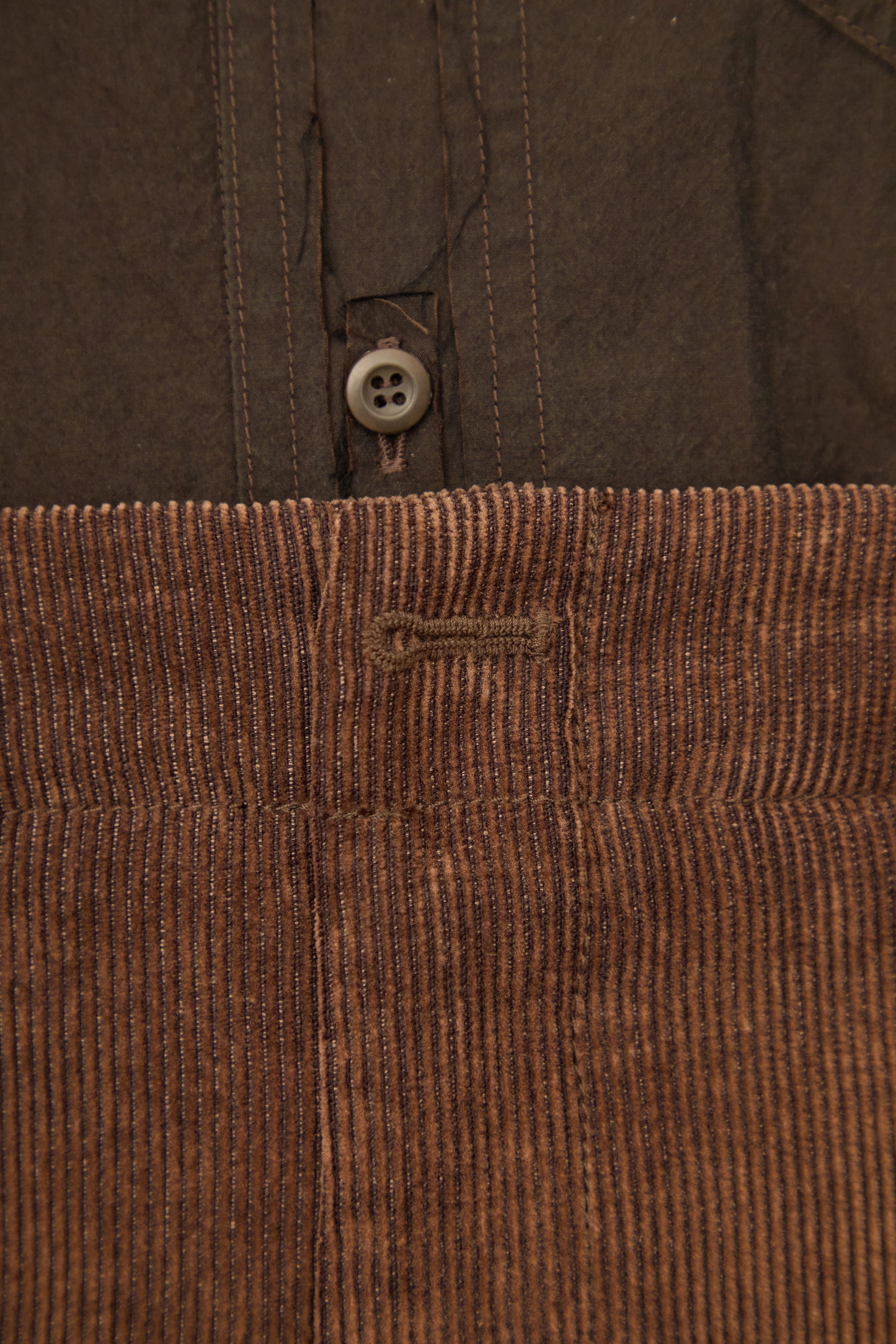 i'm here : " TWIST " CORDUROY PANTS : / BEIGE