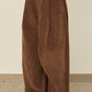 i'm here : " TWIST " CORDUROY PANTS : / BROWN