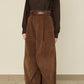 i'm here : " TWIST " CORDUROY PANTS : / BROWN