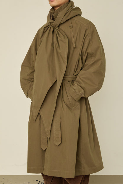 i'm here : HAOLI TRENCH COAT : / KHAKI