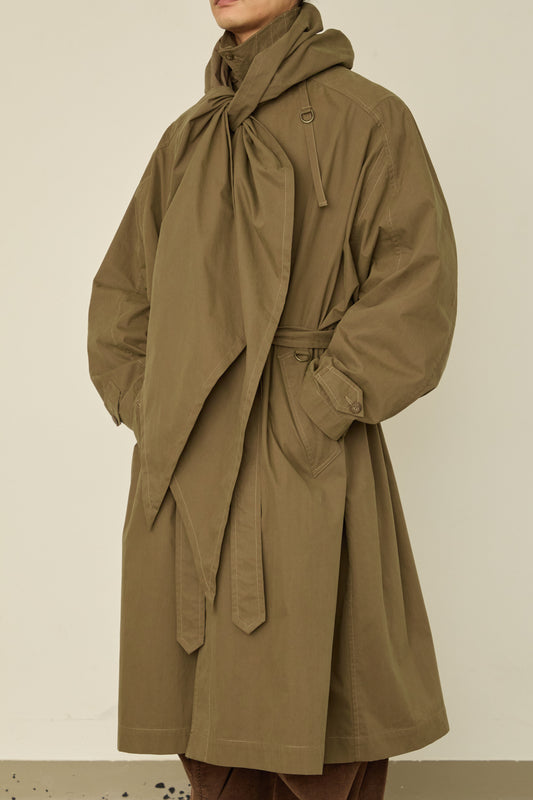 i'm here : HAOLI TRENCH COAT : / KHAKI