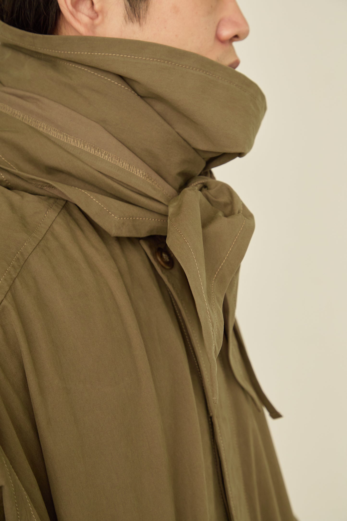 i'm here : HAOLI TRENCH COAT : / BLACK