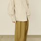 i'm here : " TWIST " SLEEVE SHIRT : / L.BEIGE