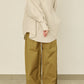 i'm here : " TWIST " SLEEVE SHIRT : / L.BEIGE