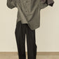 i'm here : " LEATHER " SCARF : / GRAY