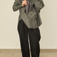 i'm here : " LEATHER " SCARF : / BROWN