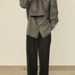 i'm here : " LEATHER " SCARF : / GRAY
