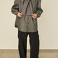 i'm here : " LEATHER " SCARF : / GRAY