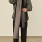 i'm here : " LEATHER " SCARF : / GRAY