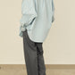 i'm here : " TWIST " SLEEVE SHIRT : / L.BLUE
