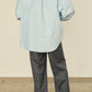 i'm here : " TWIST " SLEEVE SHIRT : / L.BLUE