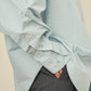i'm here : " TWIST " SLEEVE SHIRT : / BLACK
