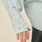 i'm here : " TWIST " SLEEVE SHIRT : / L.BLUE
