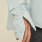 i'm here : " TWIST " SLEEVE SHIRT : / BLACK