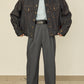 i'm here : " TWIST " SLEEVE DENIM JACKET : / NAVY（RIGID)