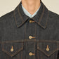 i'm here : " TWIST " SLEEVE DENIM JACKET : / NAVY（RIGID)