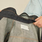 i'm here : " TWIST " SLEEVE DENIM JACKET : / BLACK