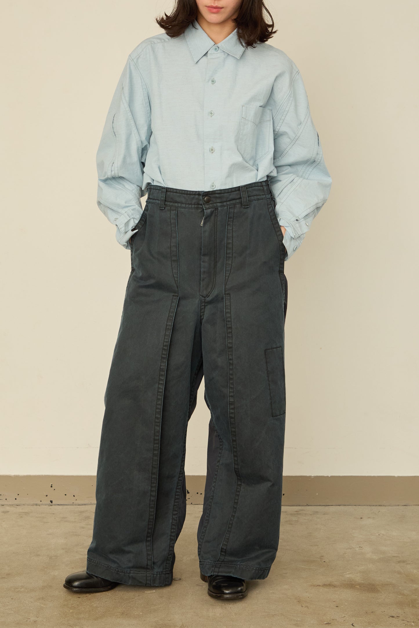 i'm here : " DOCKING " PANTS : / BLACK
