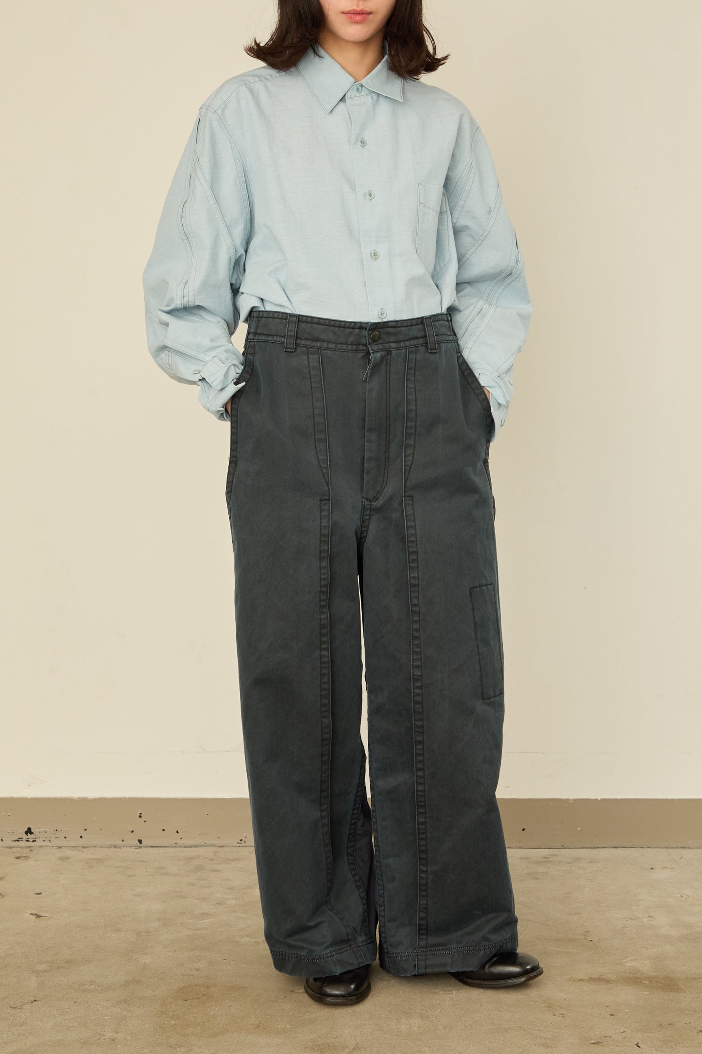 i'm here : " DOCKING " PANTS : / BLACK