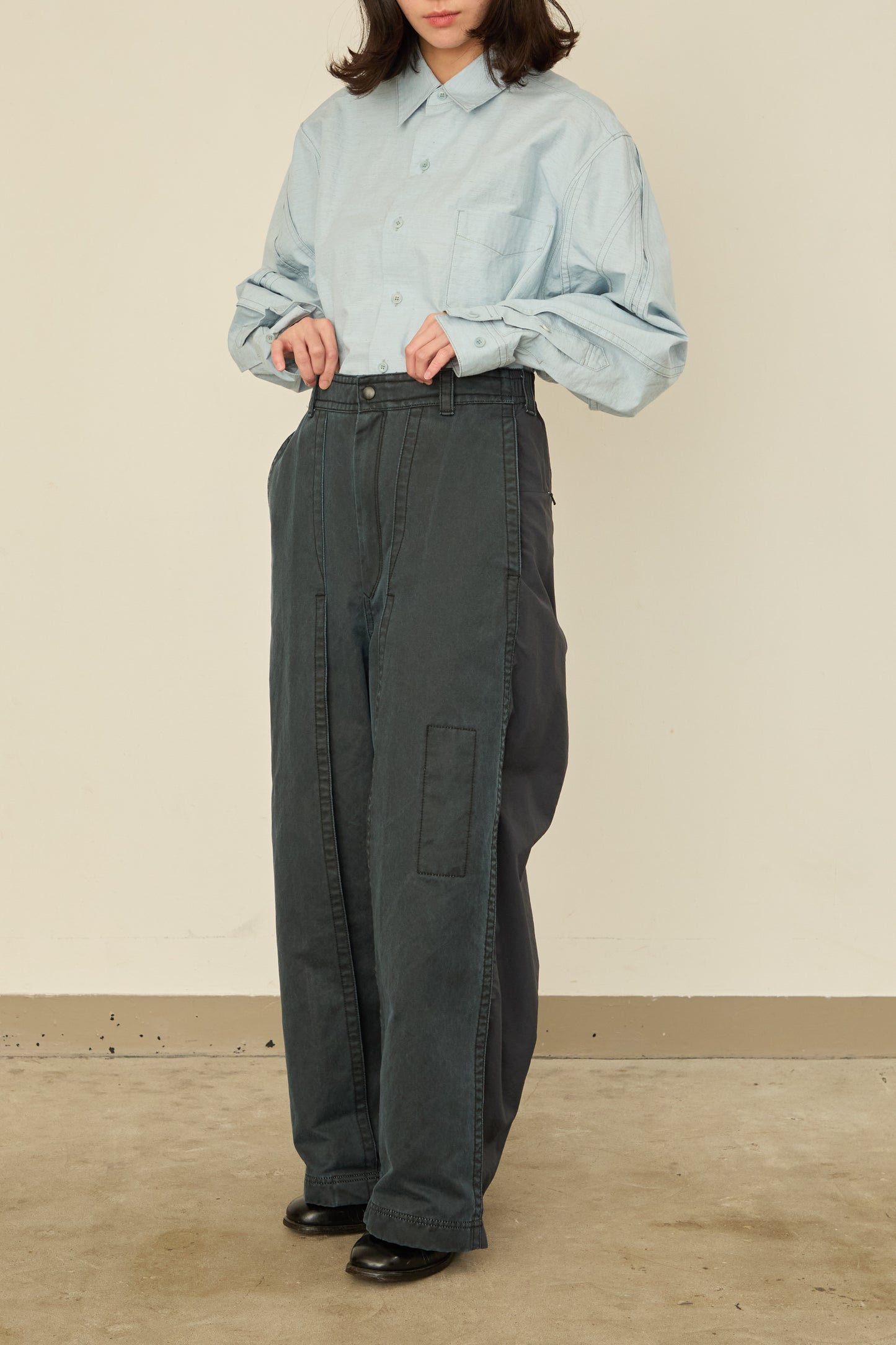 i'm here : " DOCKING " PANTS : / BLACK