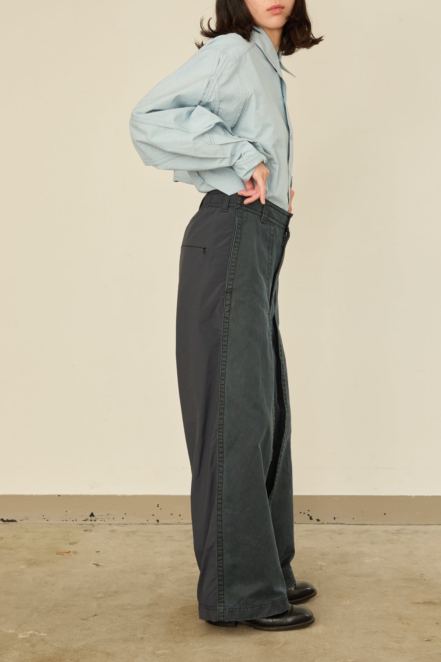 i'm here : " DOCKING " PANTS : / BLACK