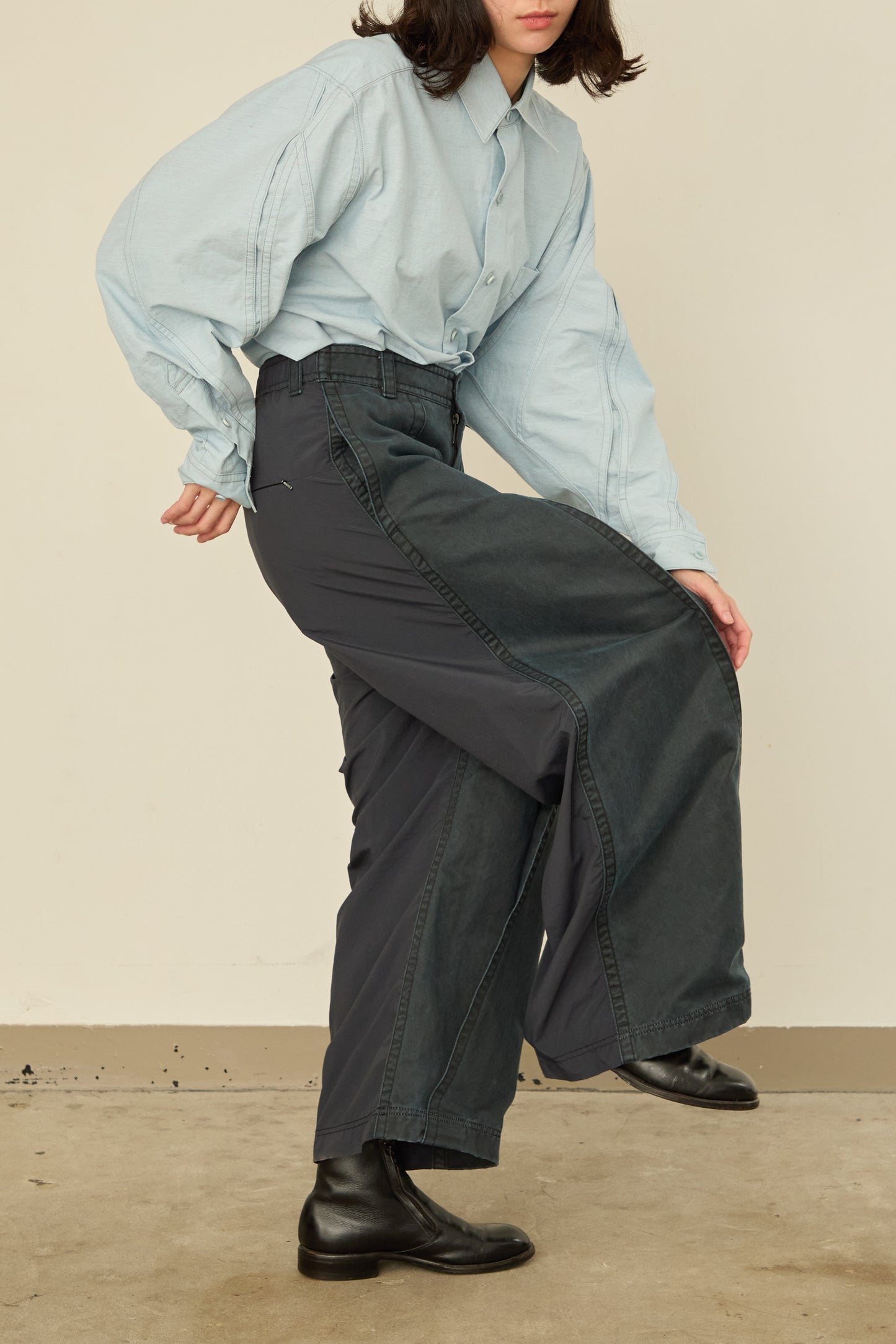 i'm here : " DOCKING " PANTS : / BLACK