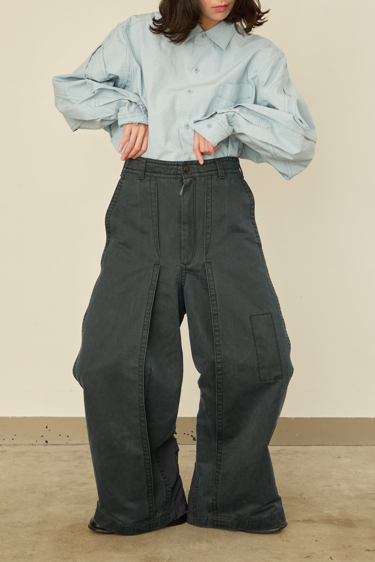 i'm here : " DOCKING " PANTS : / BLACK
