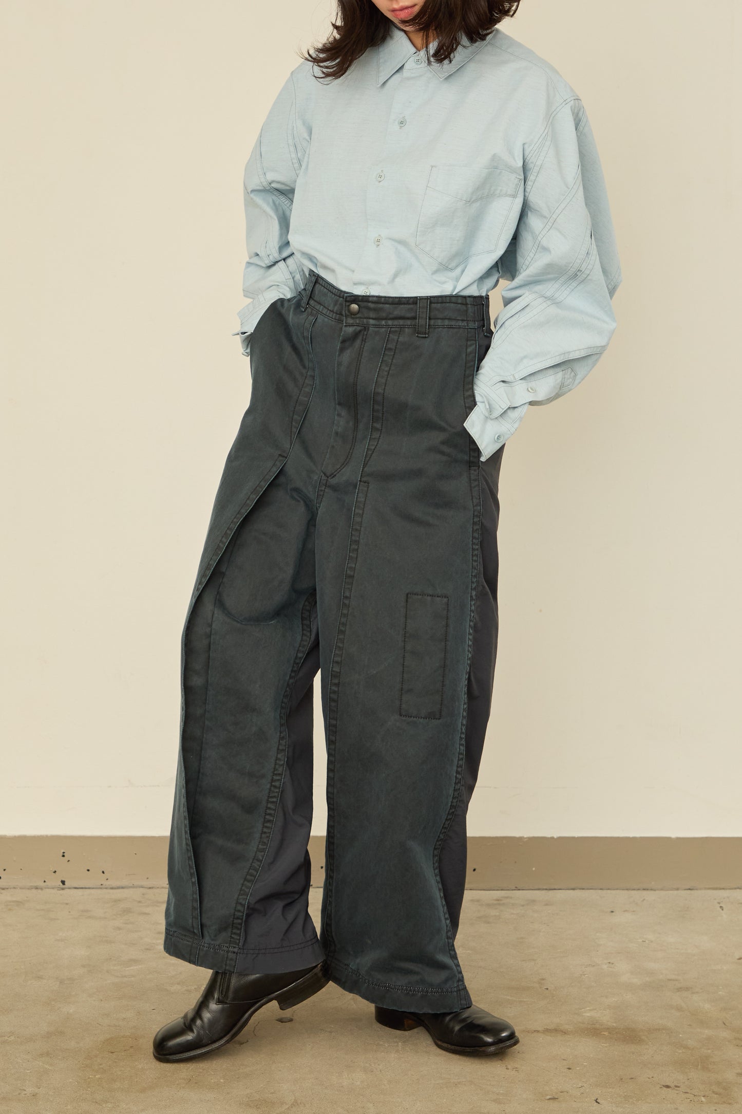 i'm here : " DOCKING " PANTS : / BLACK
