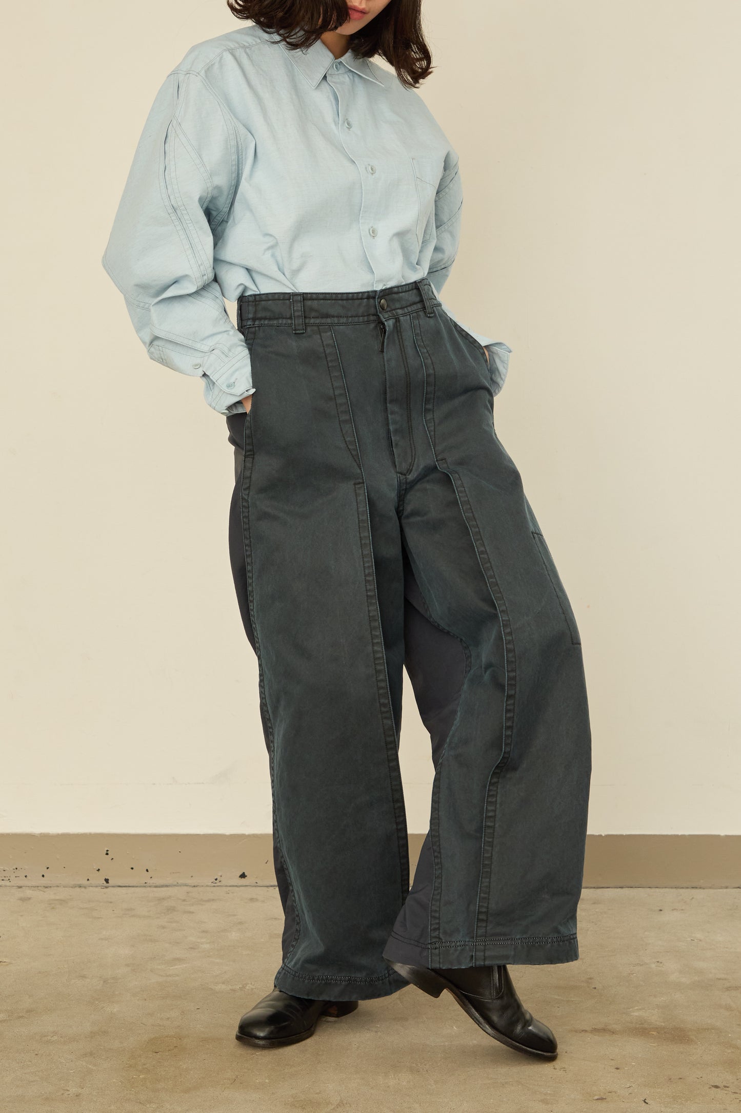 i'm here : " DOCKING " PANTS : / BLACK