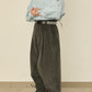 i'm here : " TWIST " CORDUROY PANTS : / GRAY