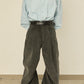 i'm here : " TWIST " CORDUROY PANTS : / GRAY