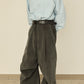 i'm here : " TWIST " CORDUROY PANTS : / GRAY