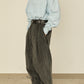 i'm here : " TWIST " CORDUROY PANTS : / GRAY