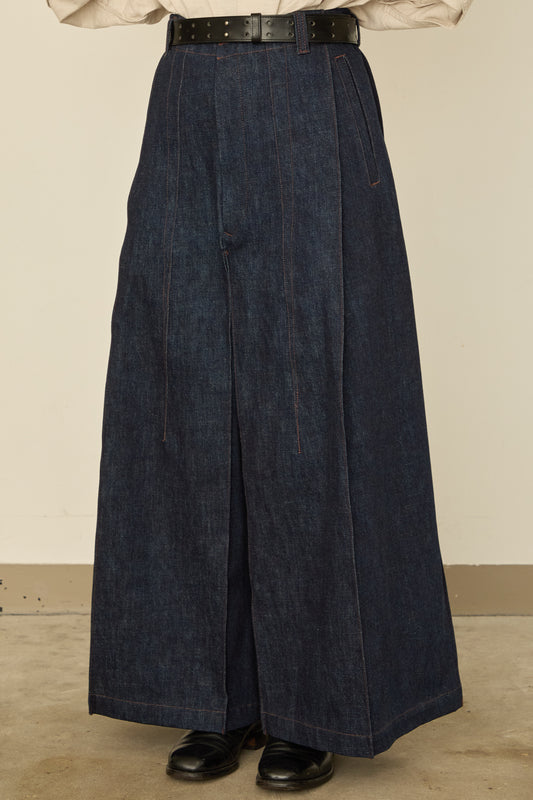 i'm here : " BOX " DENIM PANTS : / BLUE