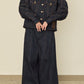 i'm here : " TWIST " SLEEVE DENIM JACKET : / BLUE
