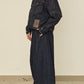 i'm here : " TWIST " SLEEVE DENIM JACKET : / BLUE