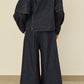 i'm here : " TWIST " SLEEVE DENIM JACKET : / BLUE