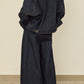 i'm here : " TWIST " SLEEVE DENIM JACKET : / BLUE