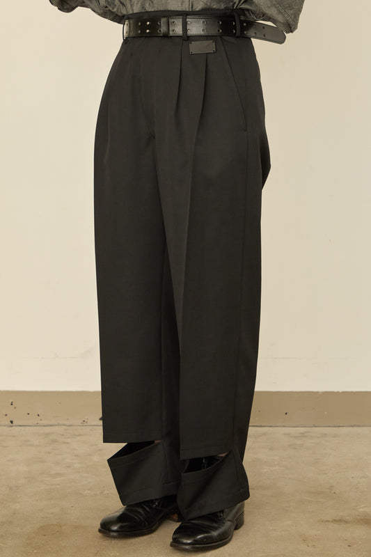 UN(I)FORM " SLIT " PANTS : / BLACK