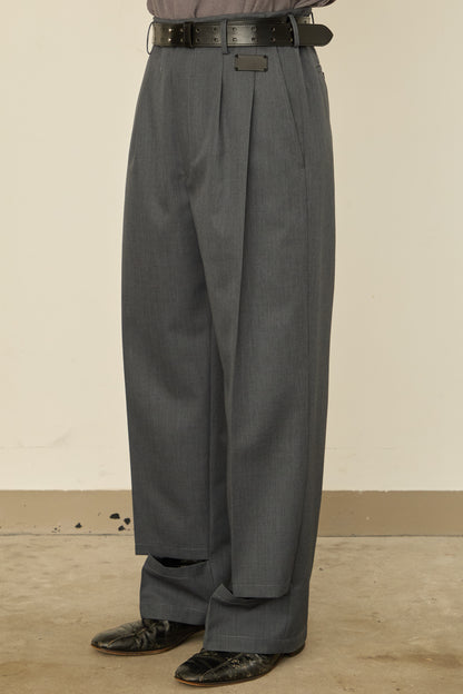 UN(I)FORM " SLIT " PANTS : / GRAY