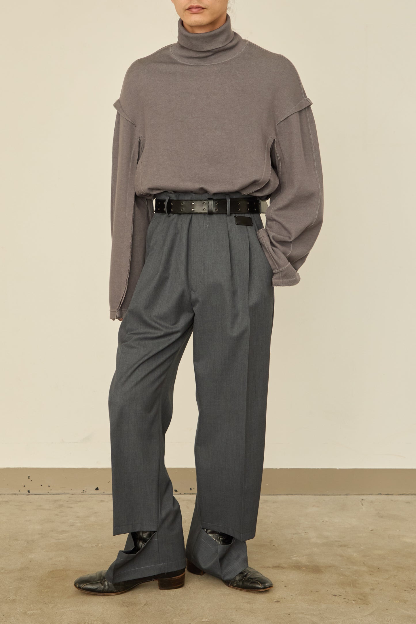UN(I)FORM " SLIT " PANTS : / GRAY
