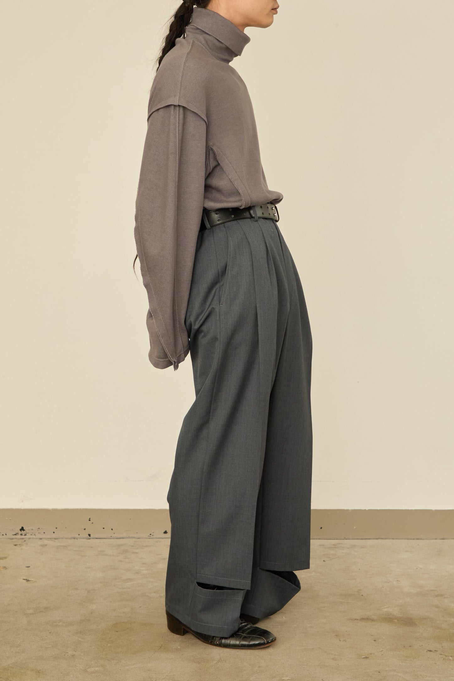 UN(I)FORM " SLIT " PANTS : / GRAY