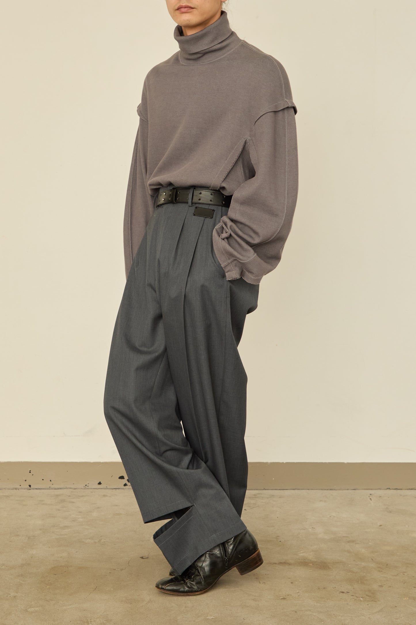 UN(I)FORM " SLIT " PANTS : / GRAY