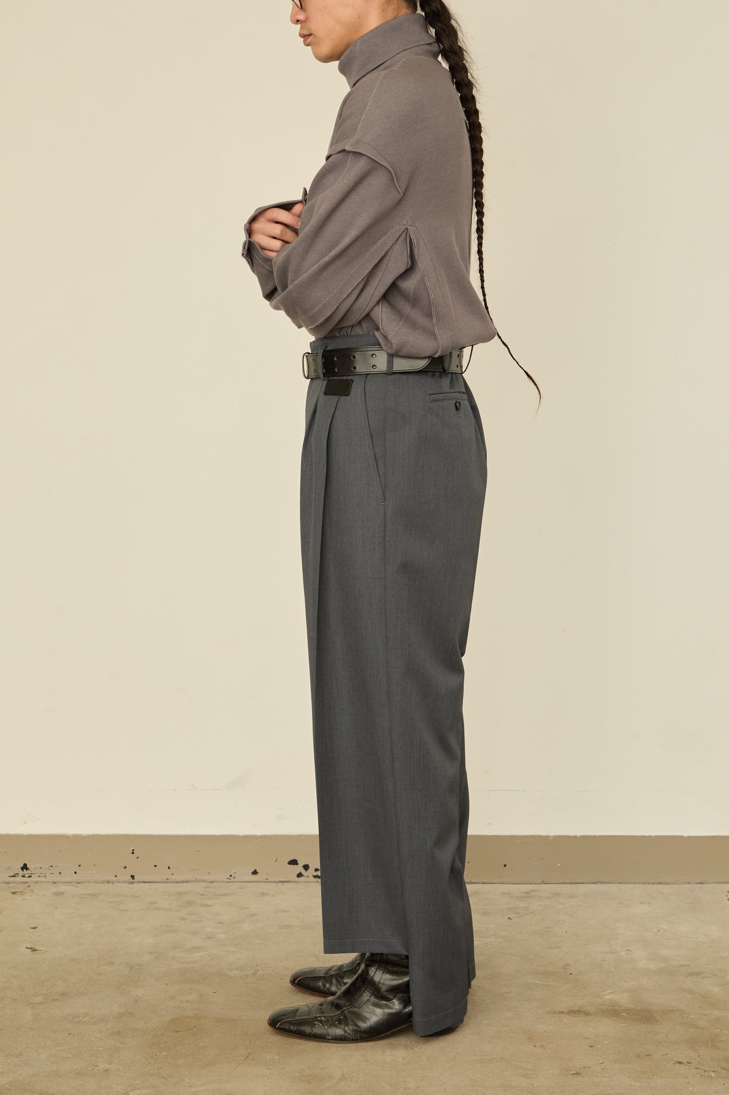 UN(I)FORM " SLIT " PANTS : / GRAY