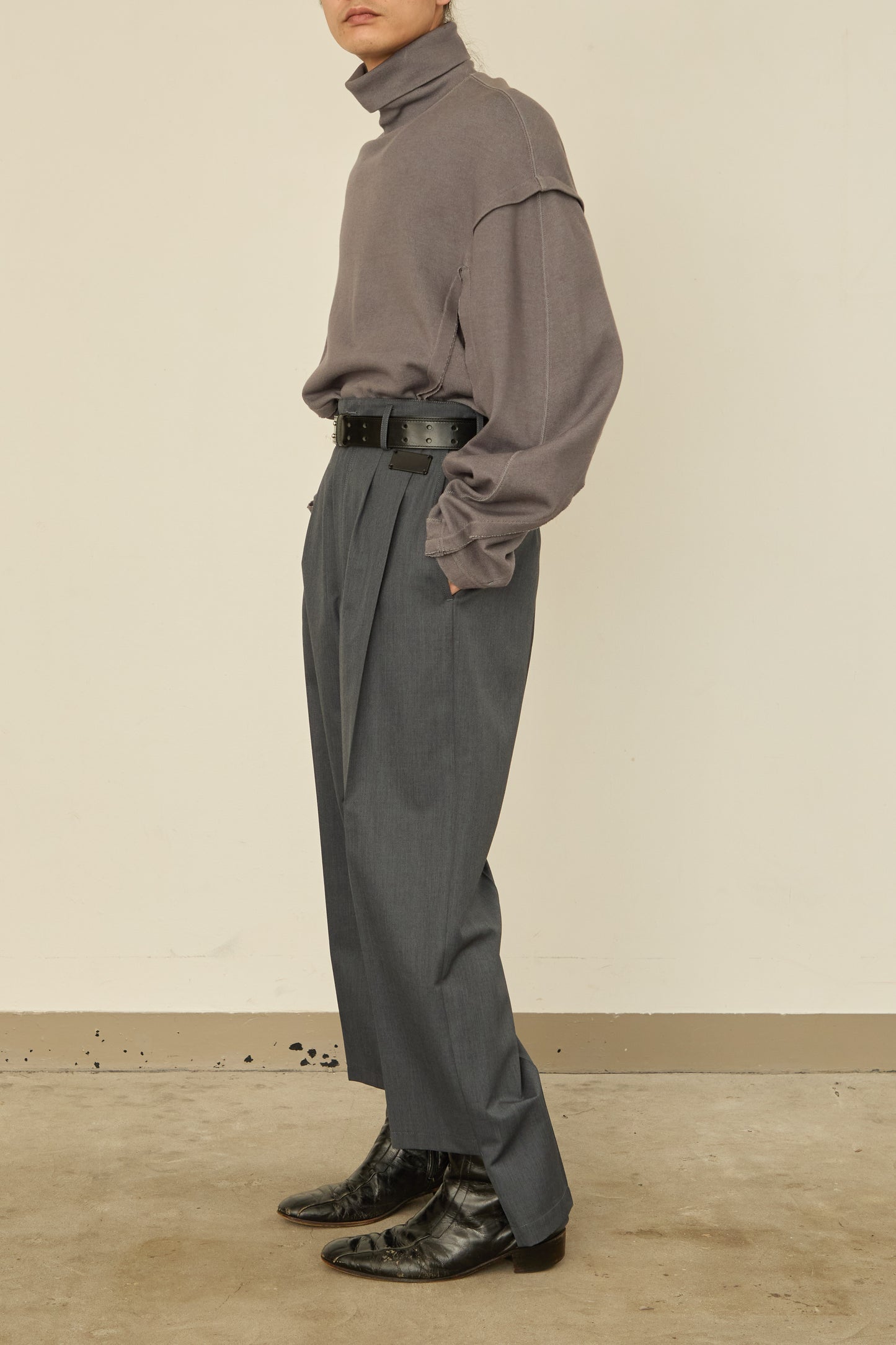 UN(I)FORM " SLIT " PANTS : / GRAY