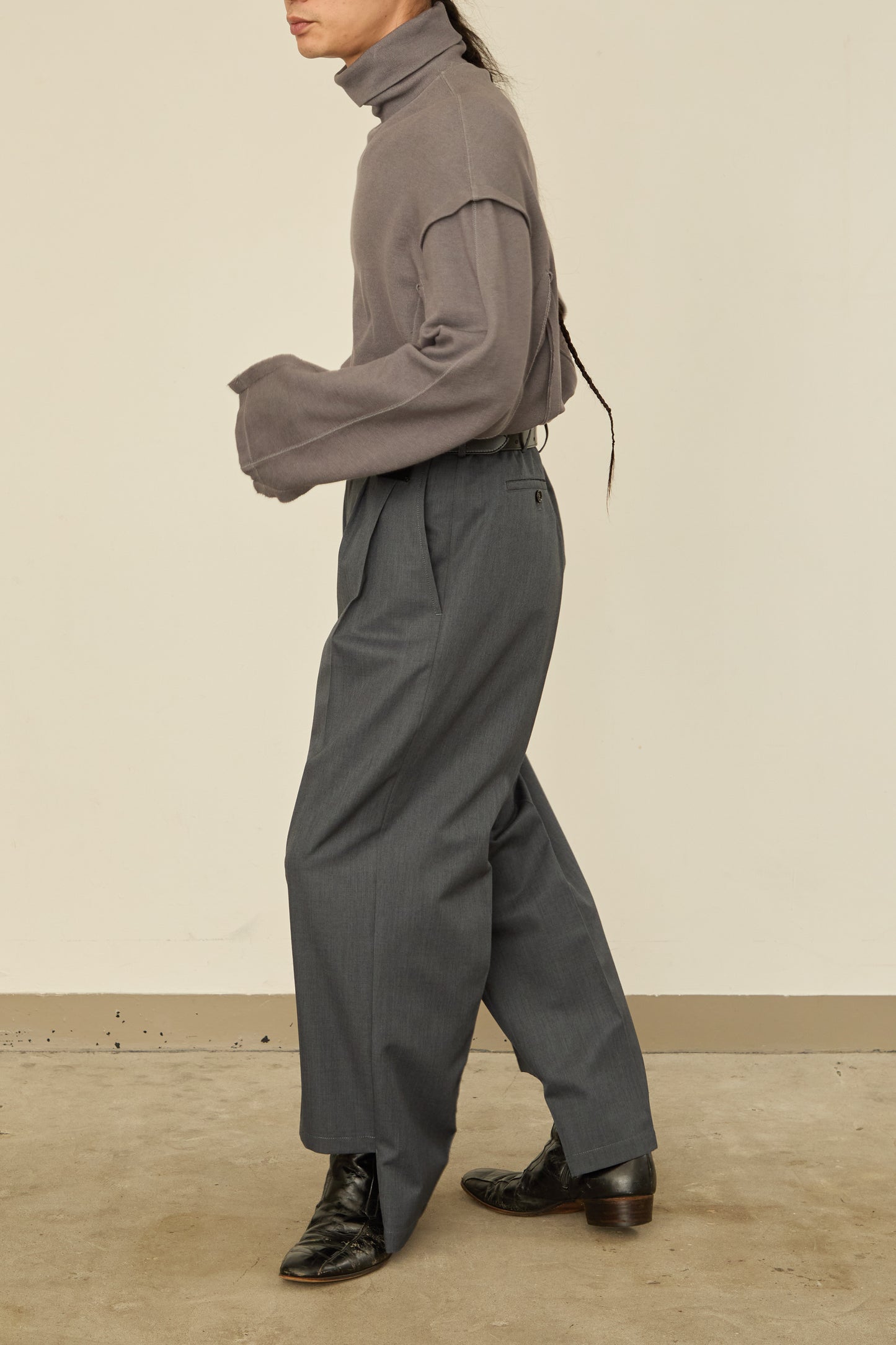 UN(I)FORM " SLIT " PANTS : / GRAY