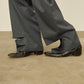 UN(I)FORM " SLIT " PANTS : / BLACK