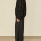 i'm here :" SHIRRING " SLEEVE KNIT : / BLACK